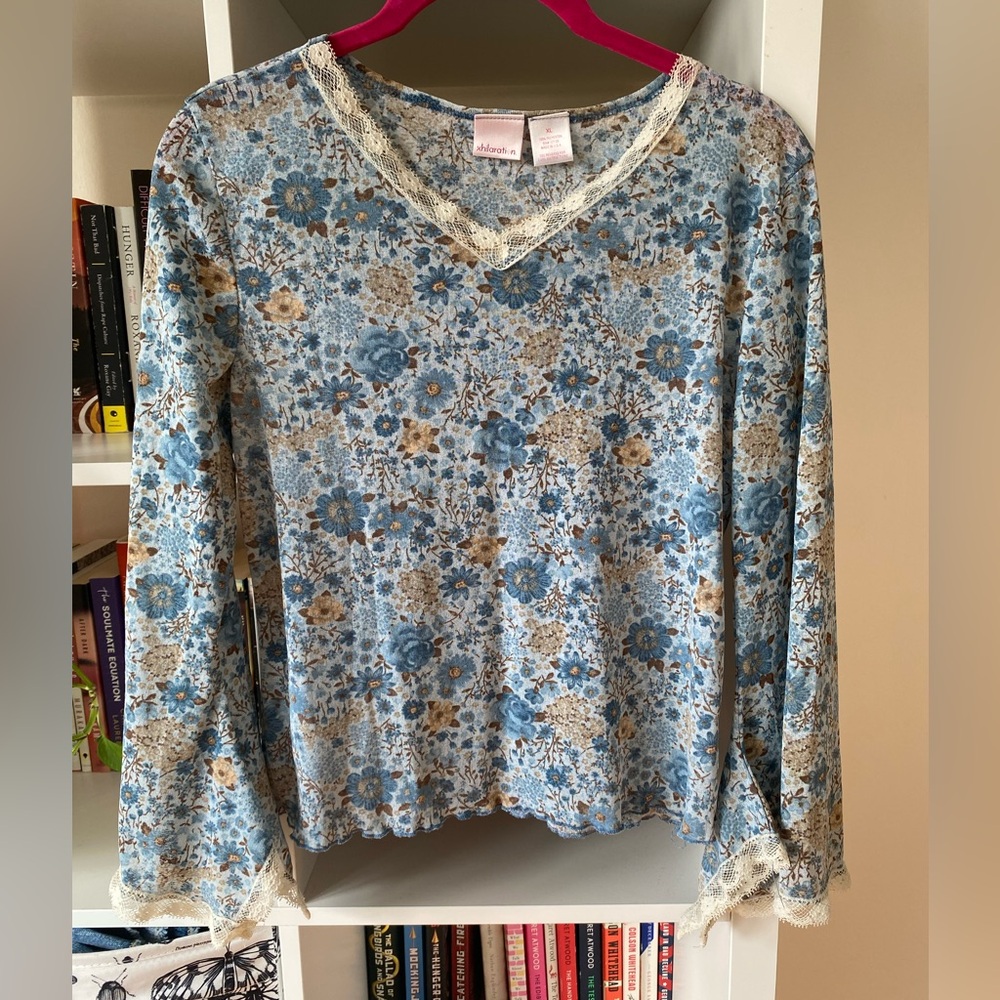 Xhilaration Y2K Bell Sleeve Blouse